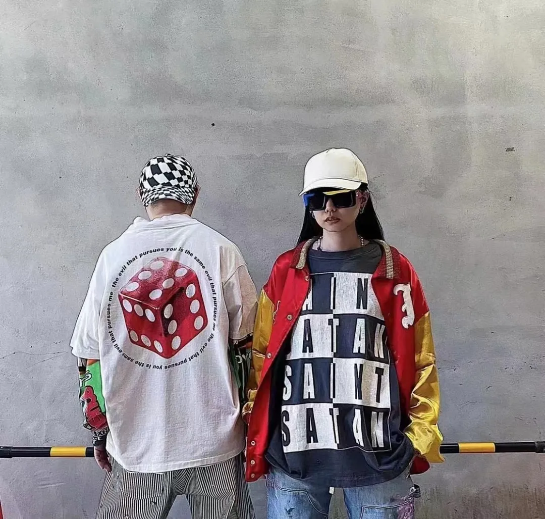 SAINT Mxxxxxx CIRCLE TEE/WHT SAINT dice printed washed short sleeves off-white S-XL cylindrical side seam fabric high weight cylindrical woven tee original development highly restored printing VINTAGE black label/wash label code correct/tag code correct Invincible details Top purchasing level